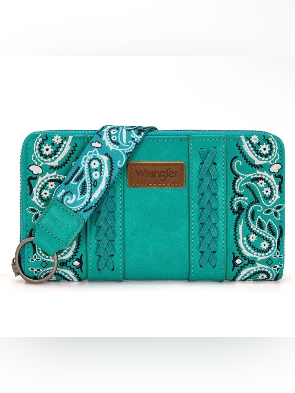 Wrangler Turquoise Paisley Wristlet